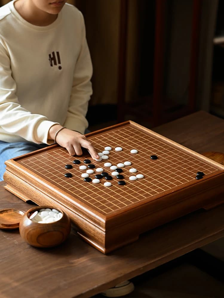 Go Yunzi scacchiera in legno tavolo degli scacchi molo degli scacchi Go jar set di fascia alta Gobang regalo per la casa dei bambini
