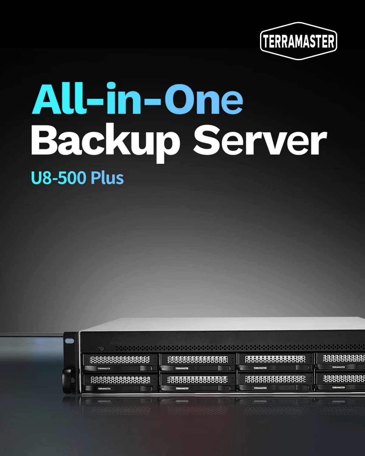 TERRAMASTER U8-500 Plus Archiviazione NAS - CPU 8Bay Core i7 1255U a 10 core, DDR5 da 16 GB, archiviazione attaccata in rete (senza disco)