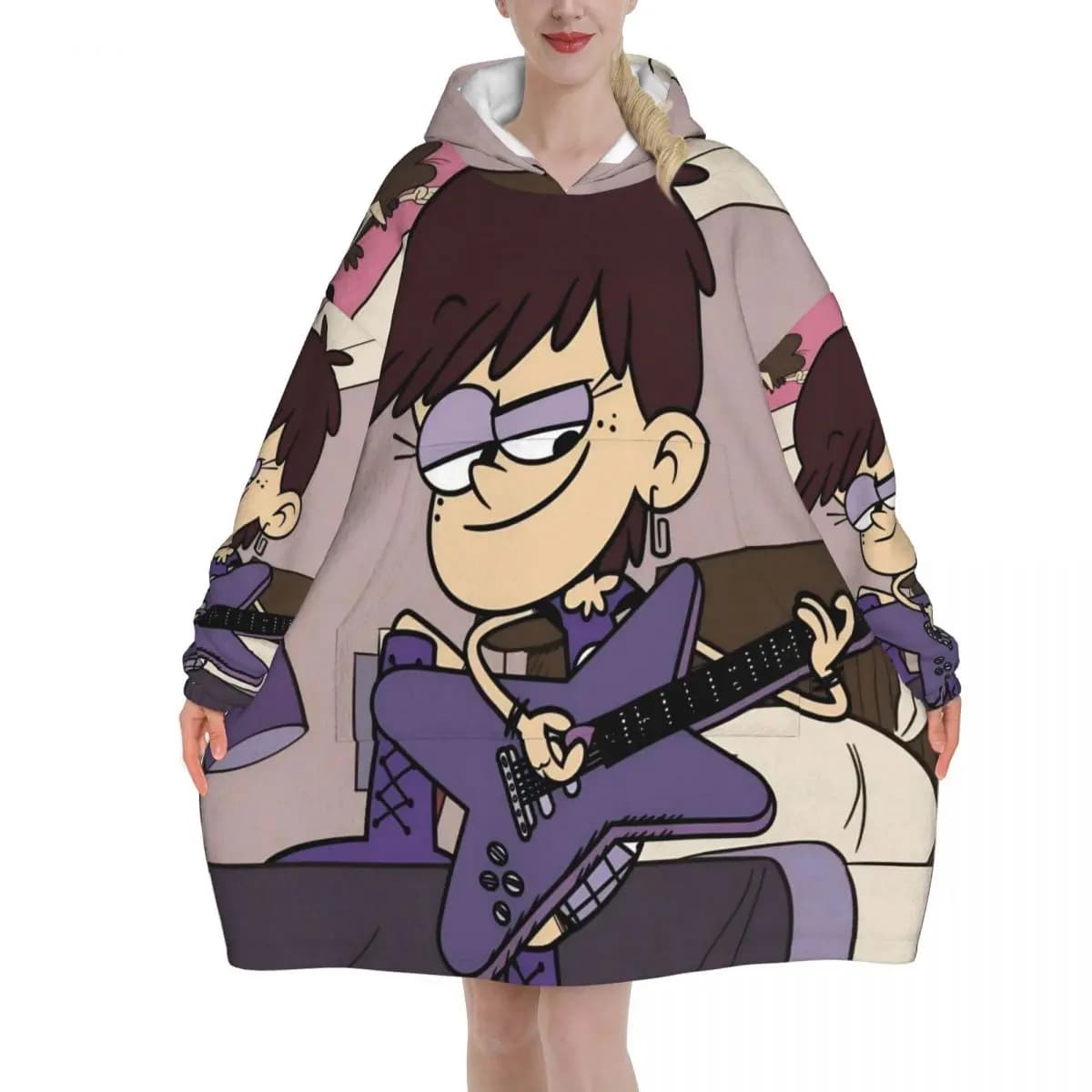 The Louds House Blanket Hoodie Wearable Blanket Large with Pocket Warm Sleeping Bag Soft Cozy Onesie