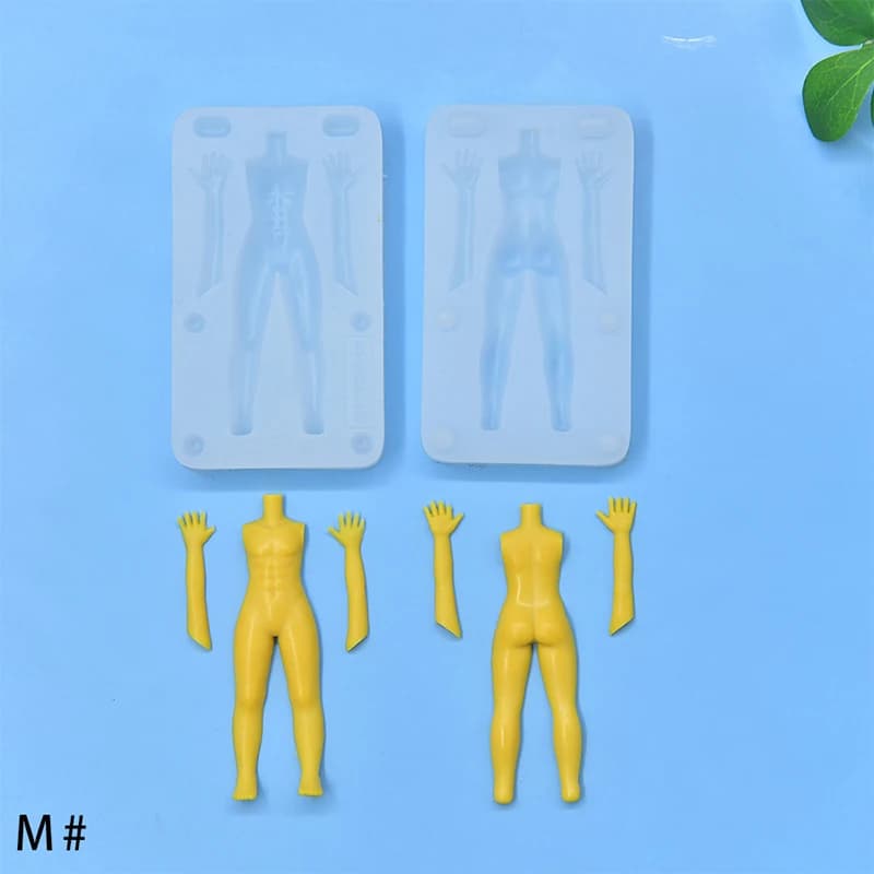 Set di Strumenti per Modellismo, Torso di Bambola Maschile in Argilla Polimerica, Stampo in Silicone per Fondente/Resina, Scultura Fai-da-Te