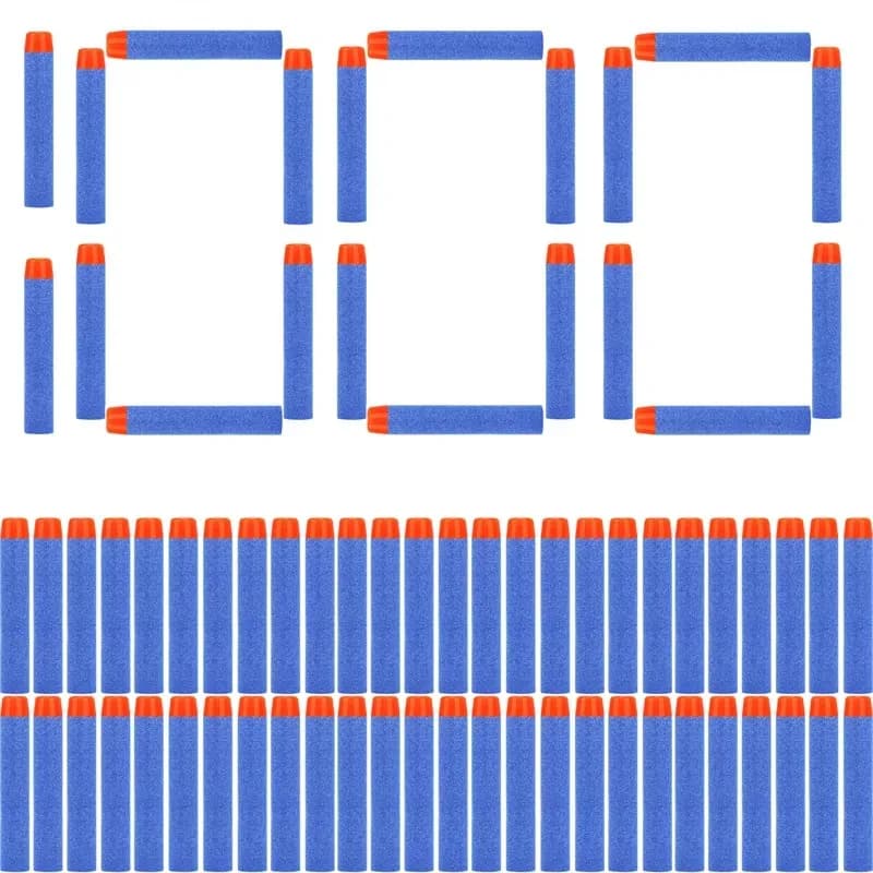 ZIVCONCING Proiettili Blu a Testa Rotonda 7,2 cm per Blaster Serie Nerf N-strike Elite, Dardi di Ricambio in Schiuma EVA, Accessori per Pistole Giocattolo per Bambini