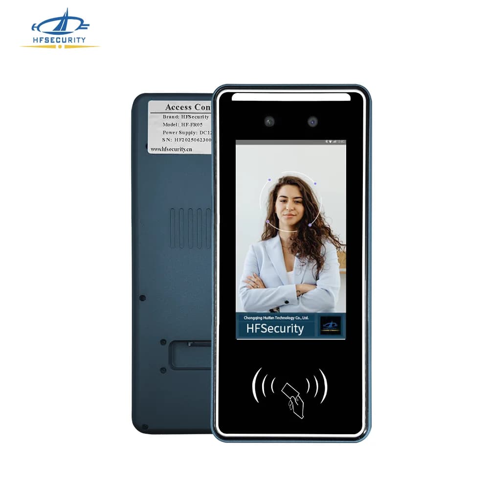 HFSecurity FR05 Terminale di controllo accessi con riconoscimento facciale a doppia fotocamera Presenza lettura scheda NFC per il governo