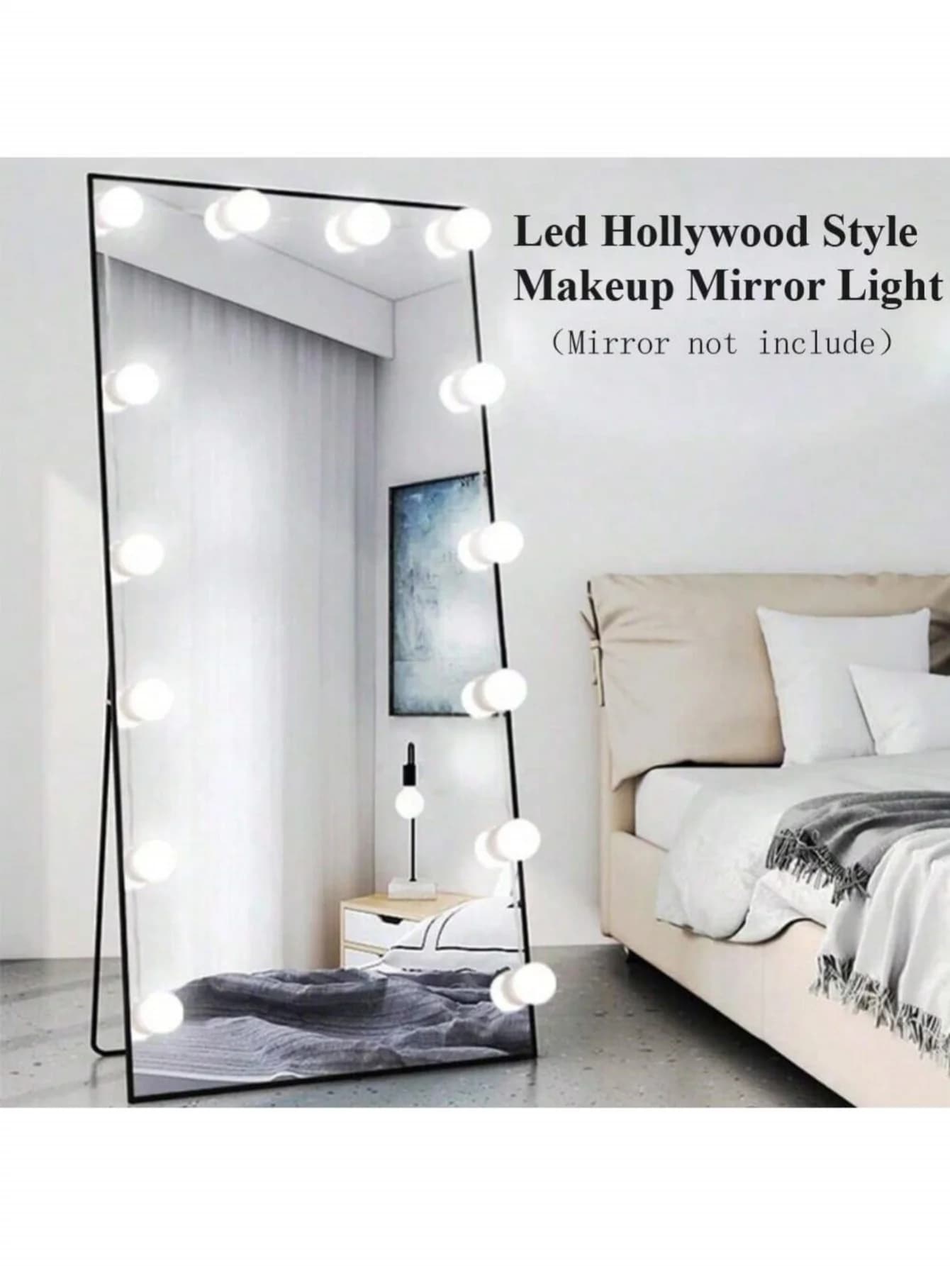 Luci a LED Luce per specchio per trucco in stile Hollywood, cavo USB, Luce per specchio per trucco (specchio non incluso) 8 luci /10 luci /1