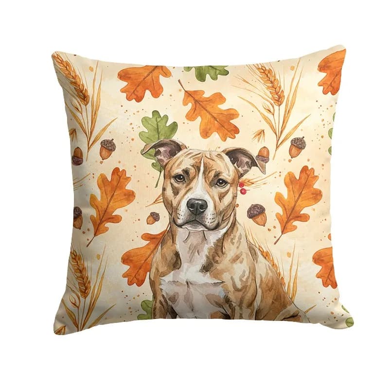 Decorative cushion with autumn dog motif, waterproof, durable, autumn decoration, soft decorative cushion for home garden sofa chair
