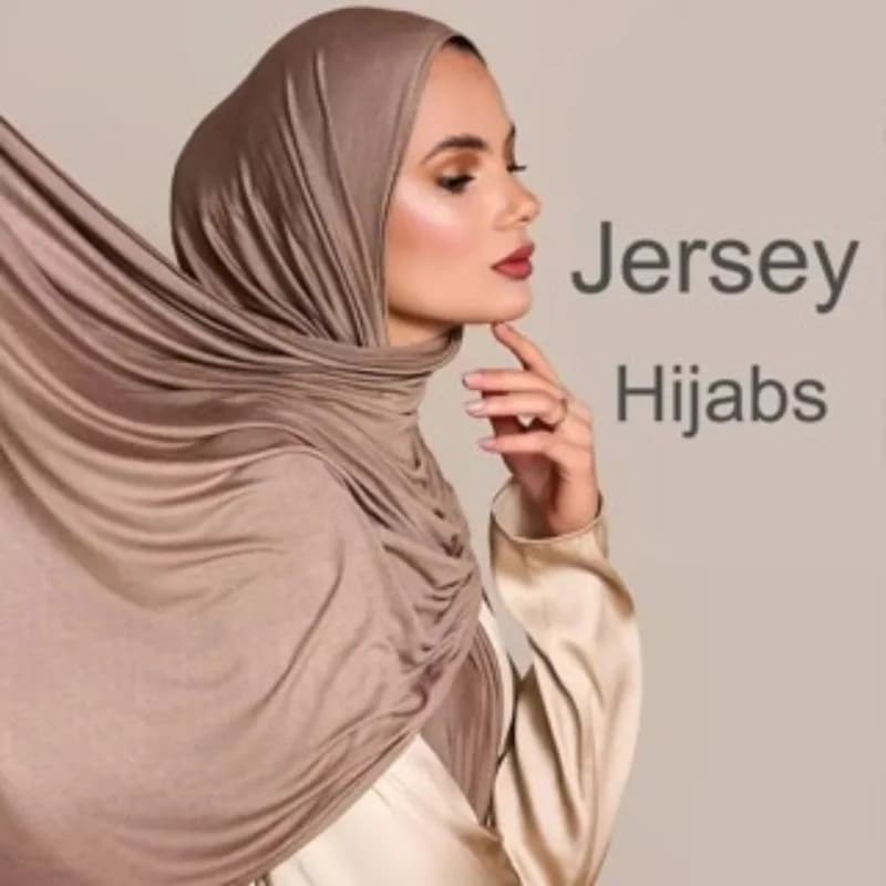 Hijab in Jersey Liscio per Donne, Stile Mediorientale, Velo Leggero ed Elastico, Versatile Copricapo per l'Asia Sud-Est