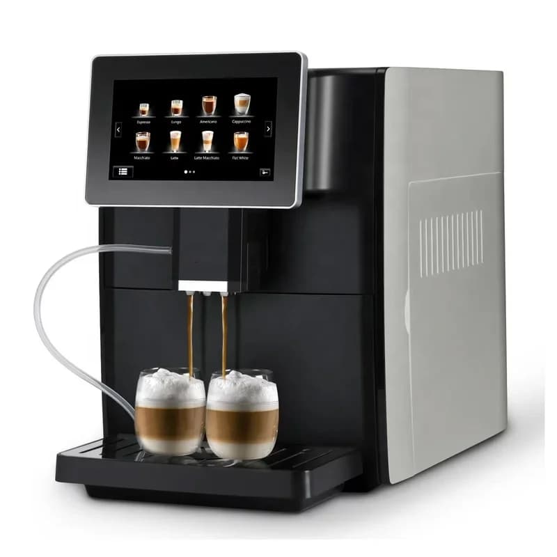 Fully Automatic Coffee Machine Digital Intuitive Touch Screen Commercial And Home Espresso Coffee Machine With Milk
