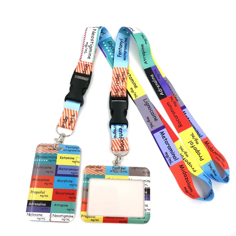 Borsa porta carte d'identità medica per medico infermiere Studente Donna Viaggio Banca Bus Copertina per biglietti da visita Accessori per badge Regali Cinghie per cordino