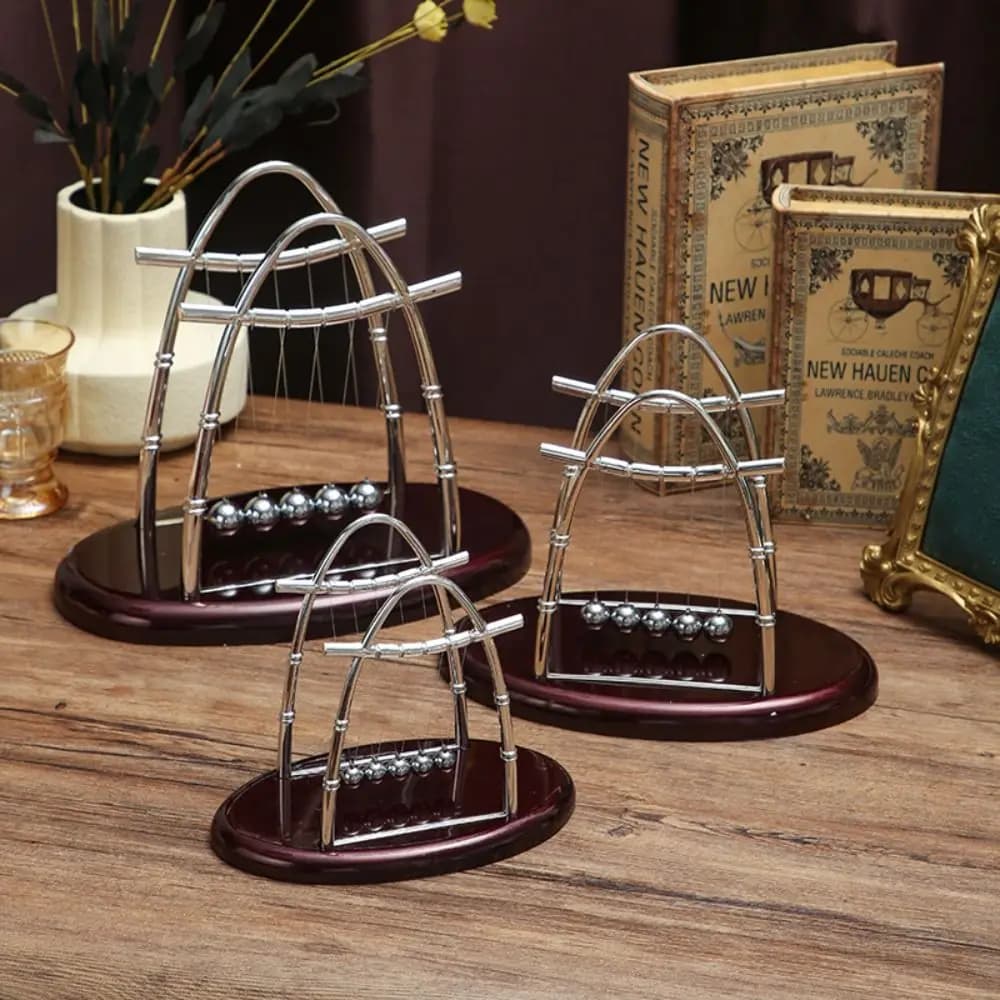 Physics Science Pendulum Cradle Decor Desktop Toys Perpetual Motion Metal Pendulum Ball Educational Fun Development