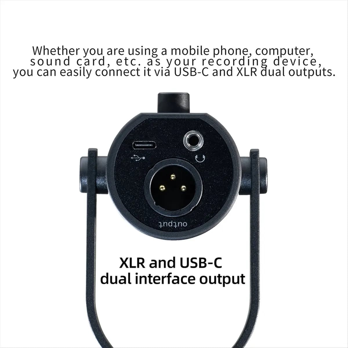 Microfono dinamico USB/XLR PD11 con manopola di guadagno/mute touch/jack per cuffie, microfono di registrazione per streaming di schede audio per PC