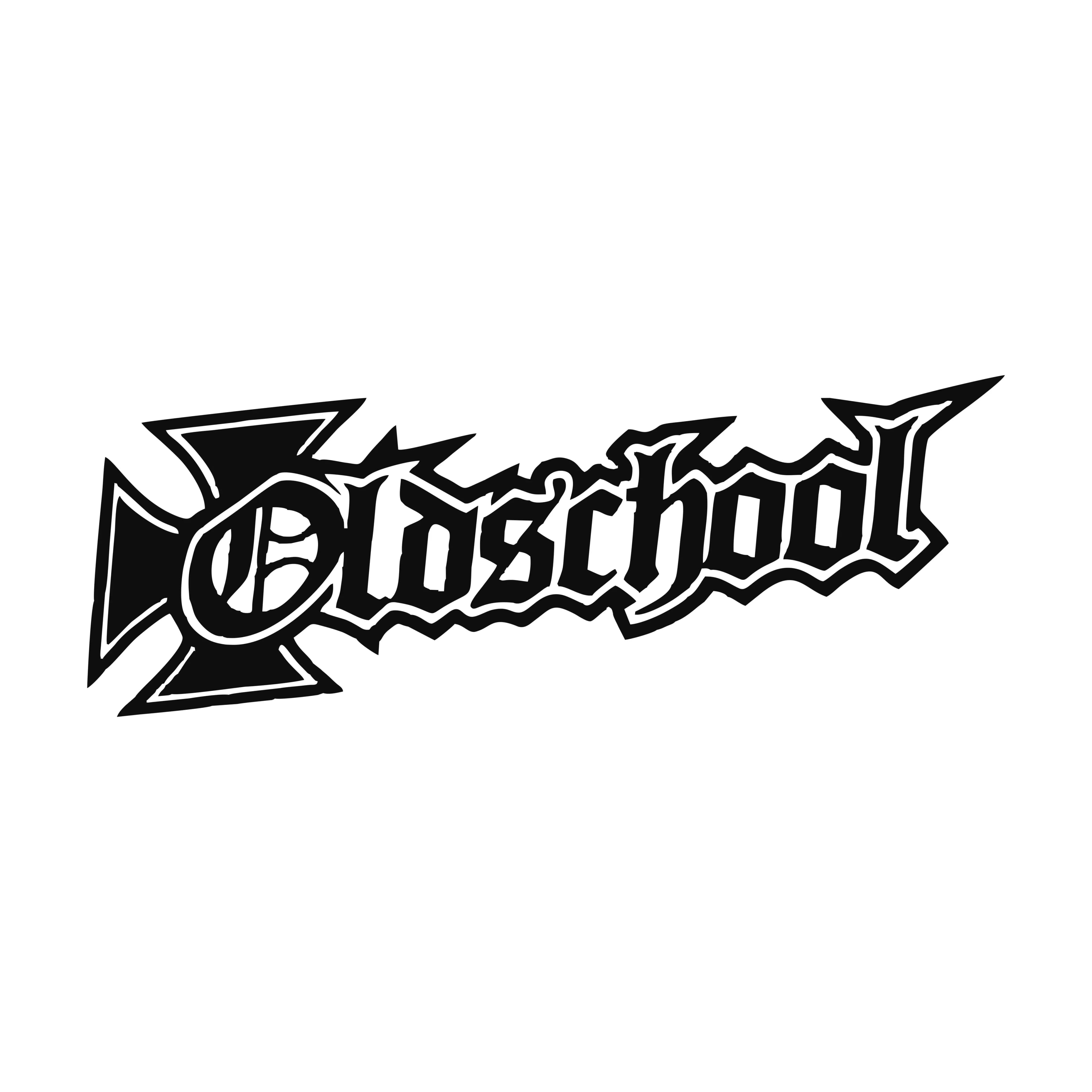 New Design Old School Car Decal Antique Old Tuned Hardcore Scratch Waterproof Car Decal, 18cm