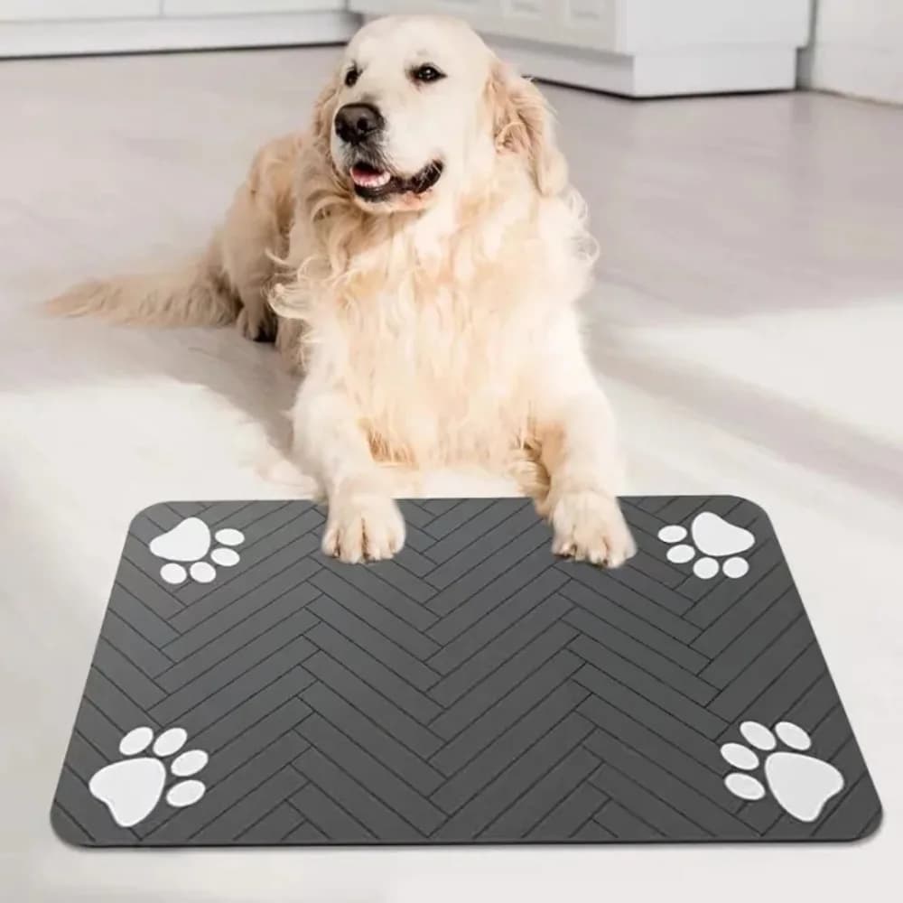 Pet Feeding Mat Absorbent Pet Food and Water Bowl Placemat with Waterproof Rubber Backing Dog Cat Quick Dry Water Mat Doghouse