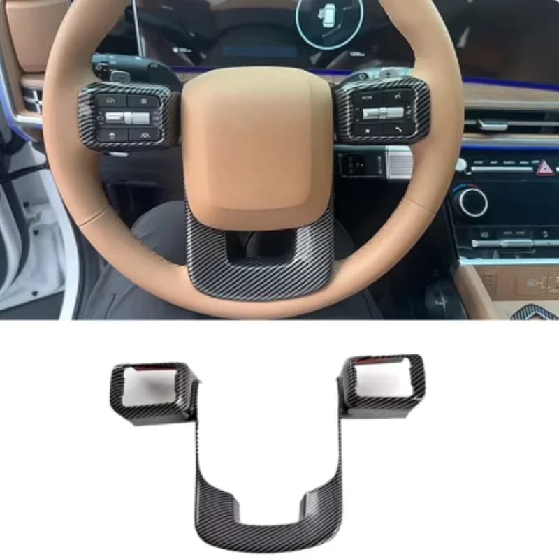 Decorative Coatings for Hyundai Santa Fe MX5 2023 2024 2025, Carbon Fiber, Front / Flying Upper Panel