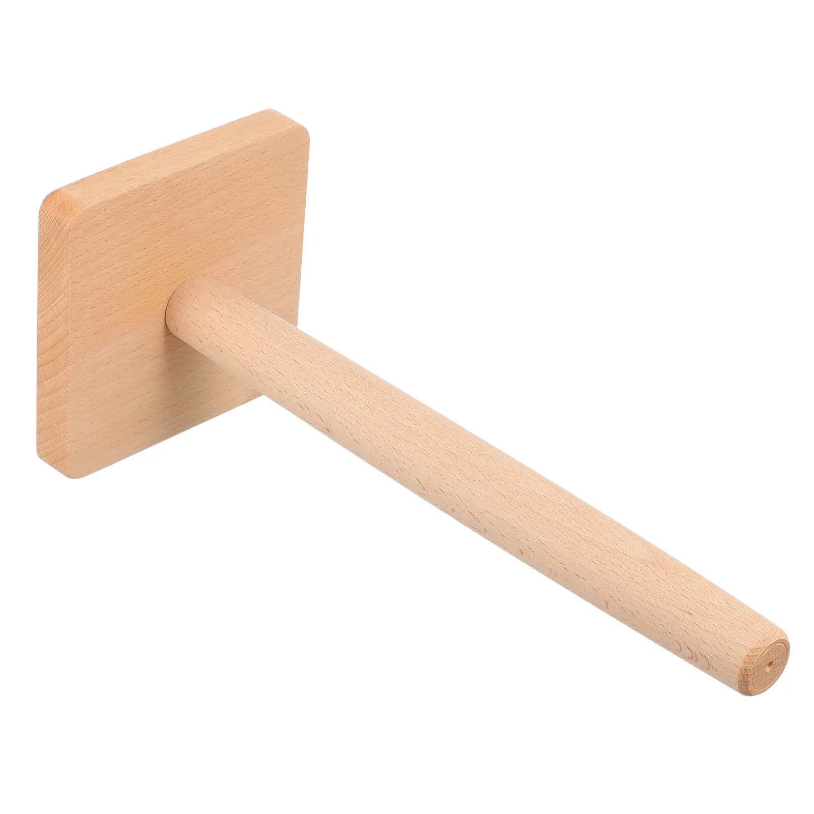 Portarotolo da terra in legno per carta igienica, organizer da cucina e bagno per rotoli di carta e pellicola trasparente, 1 pezzo