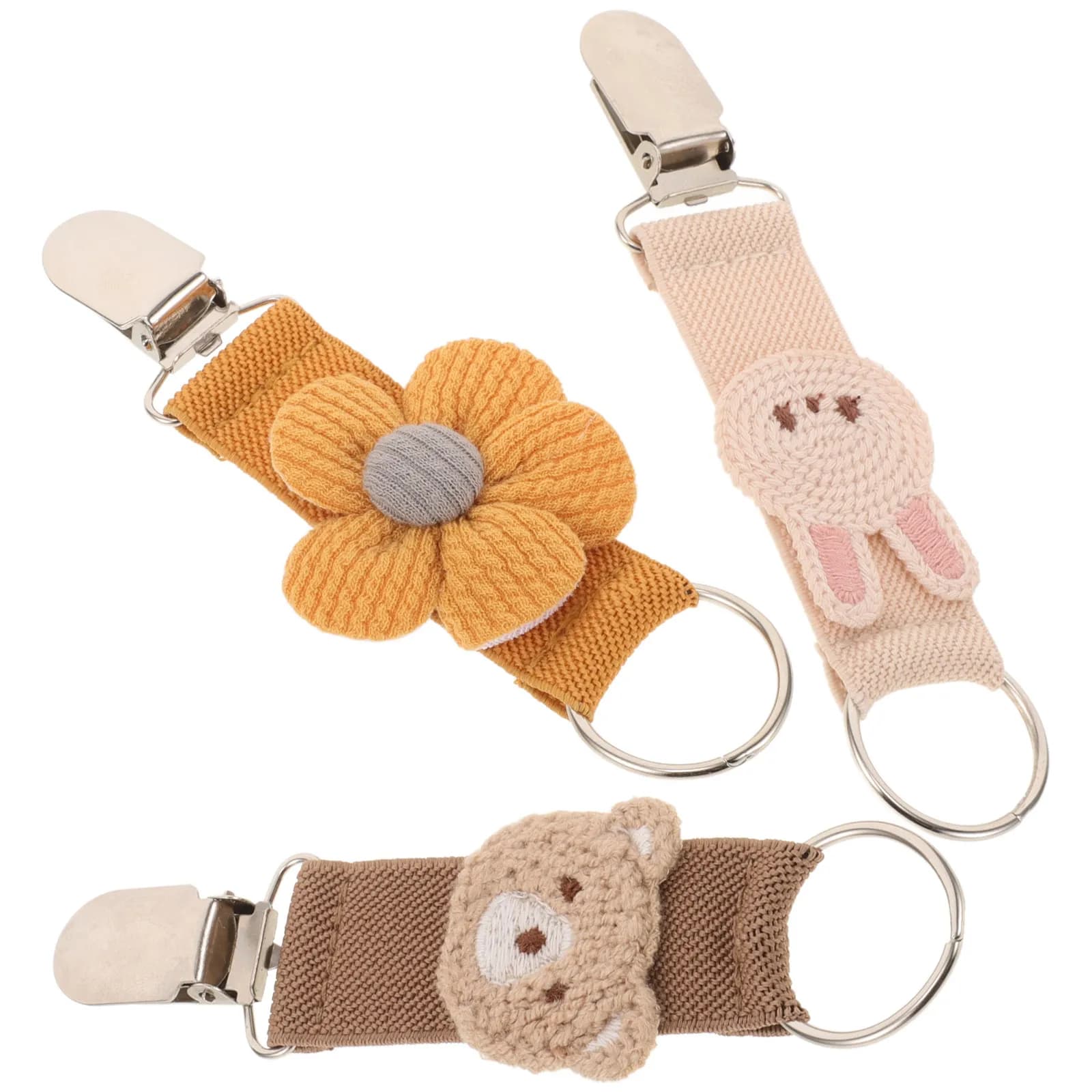 Clip per Cappello da Viaggio 3 Pezzi, Supporto Multifunzionale per Cappello da Sole, Clip Antiscivolo per Accessori Estivi da Esterno, Clip per Cappello e Guanti con Design Cartoon