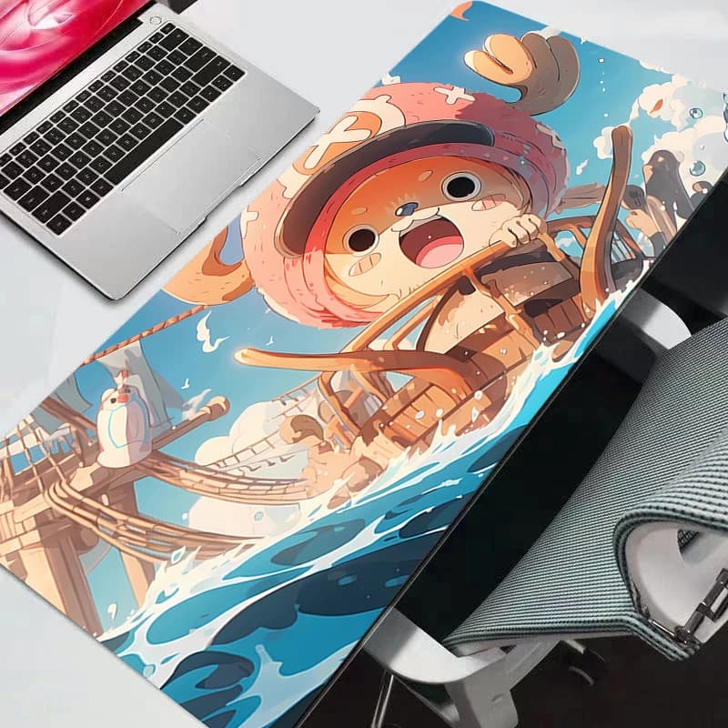 Large game mouse pad, One Piece Anime, for PC, computer, gamer, desk mat for CS GO LOL XXL, Kawaii mouse mat for laptop, durable, Snimr