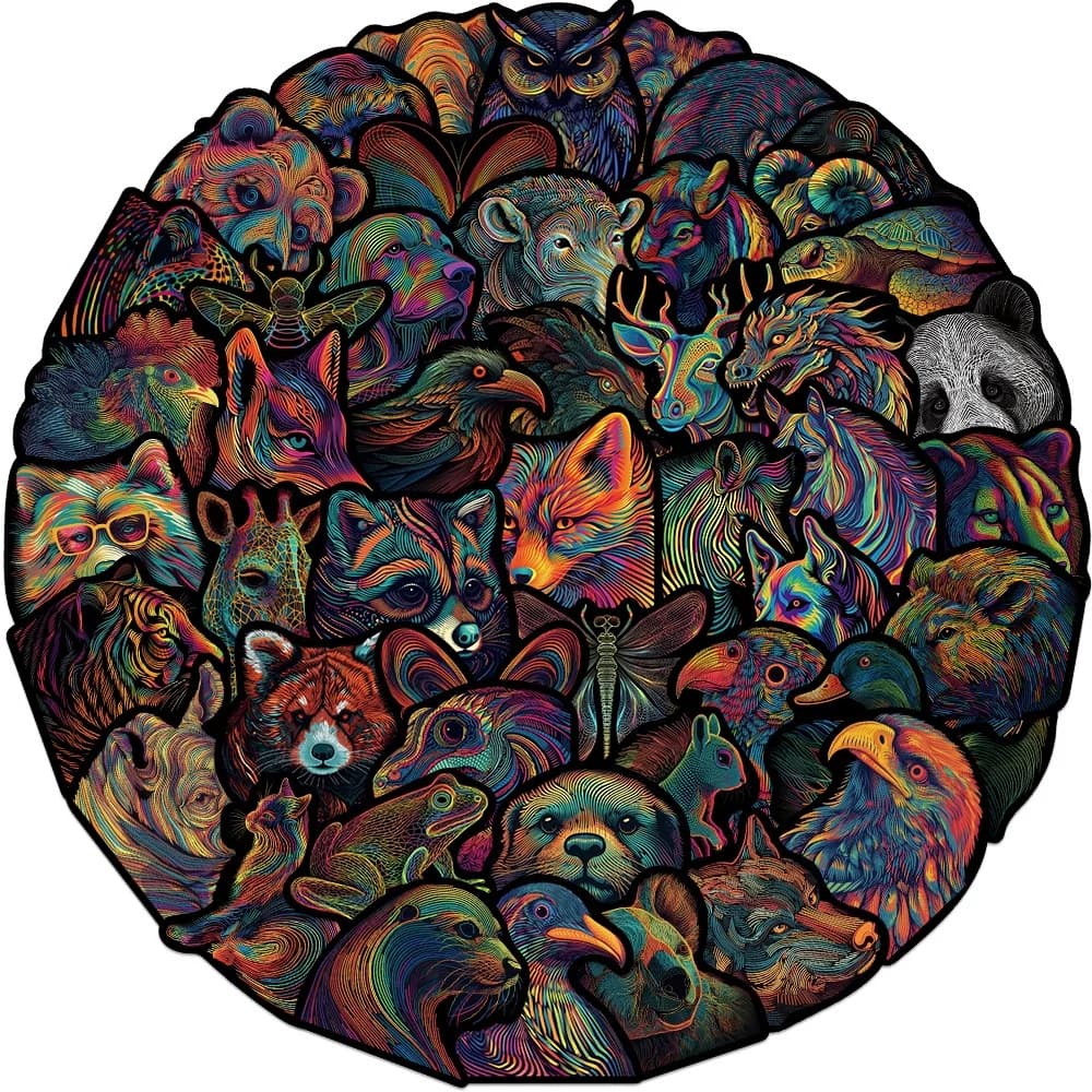 50 pcs psychedelic line stickers scratches waterproof animals for helmet bicycle account hand decal pencil case LanLanStickersWorld