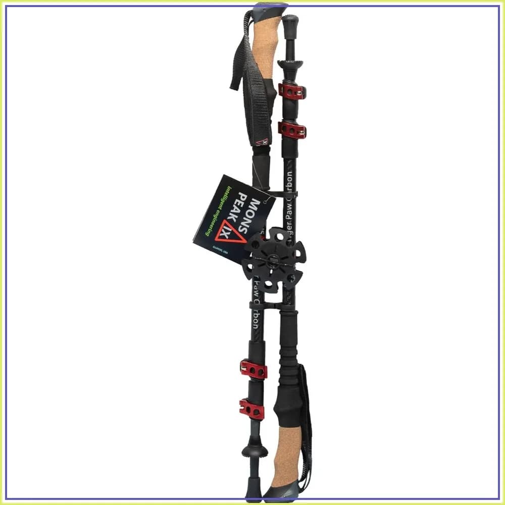 Carbon Fiber Trekking Poles for Hiking Walking Snowshoeing - Cork Grip Ultralight Collapsible Adjustable