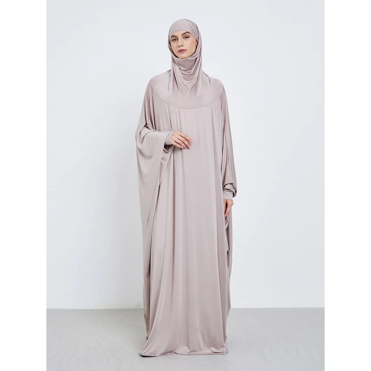 Preghiera islamica Abaya Donne musulmane Abaya Manica lunga Con cappuccio Modestia Abiti Ramadan Con Hijab Jilbabs Caftani mediorientali