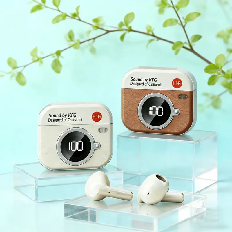 Bluetooth 5.3 Wireless Headphones with Digital LED Display, Long Lifespan, HiFi, for Gaming, Waterproof, Sports Audiences for Telephones