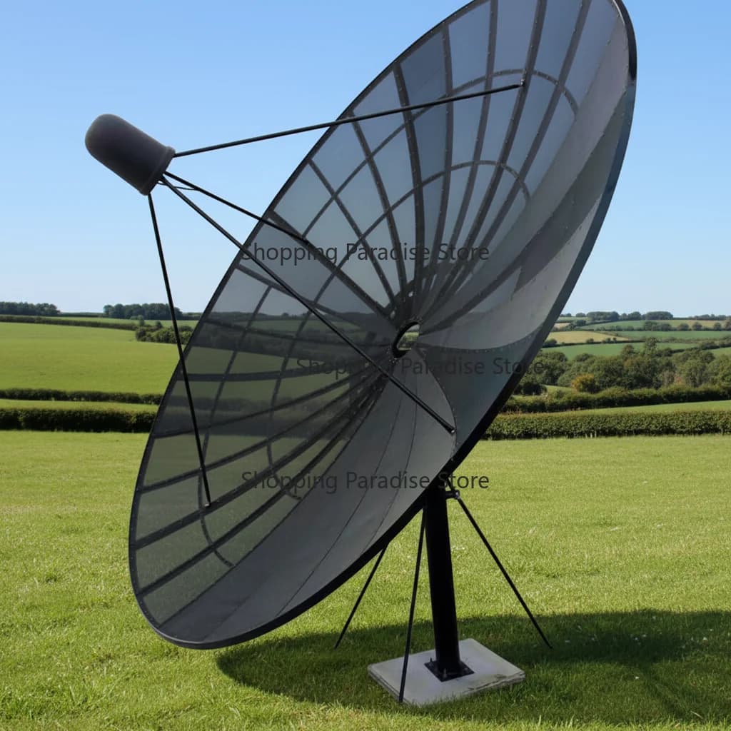 Parabolic Antenna in Aluminum Knit Band C, Wind Resistant, Satellite Receiver for Domestic External TV Use