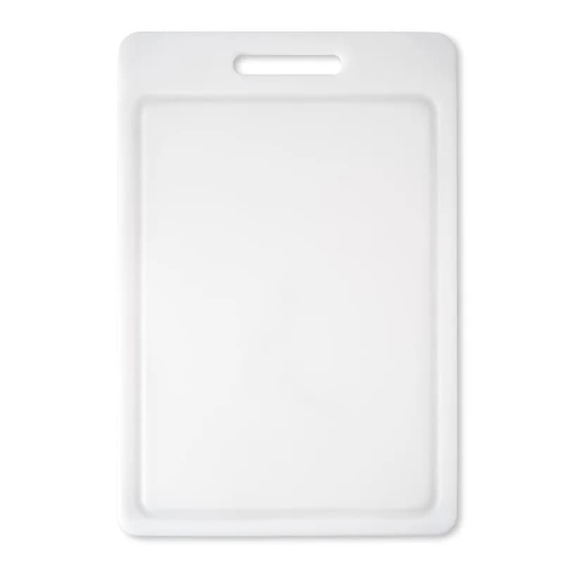 12"X18" White Non-Slip Poly Cutting Board with Juice Groove