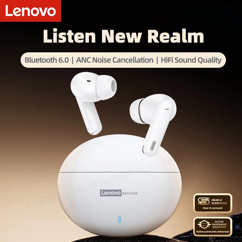 Cuffie Lenovo LE253 Auricolari wireless Bluetooth 6.0 TWS HiFi Sound ANC Riduzione del rumore Auricolari sportivi da gioco con microfono
