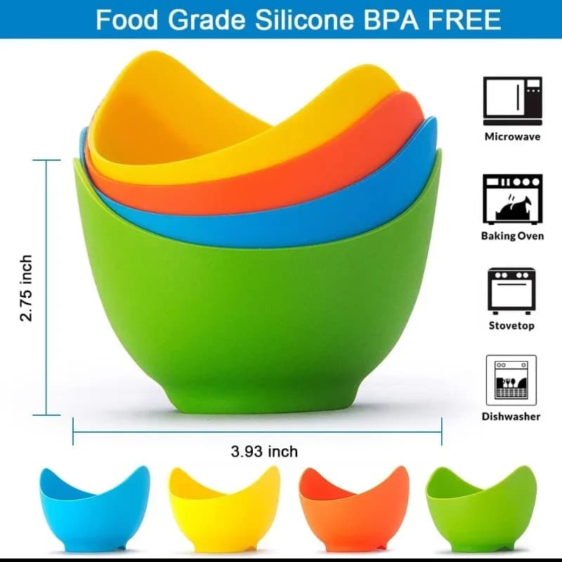 1/24pcs Silicone Uova Bracconiere Tazze Uovo Caldaia Stampo Tazza per Microonde Friggitrice Ad Aria Piano Cottura Uova Cottura A Vapore Uova Maker Gadget Da Cucina