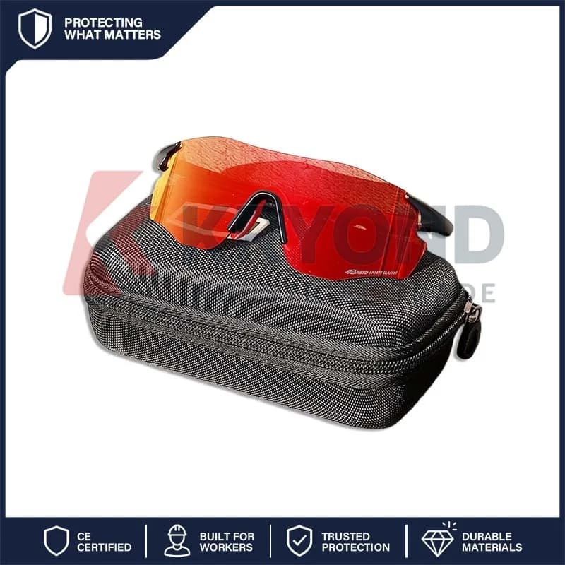 Occhiali da Ciclismo Polarizzati BASTO BS1025, Protezione UV, Resistenti al Vento e alla Polvere, per Corsa e Escursionismo, Unisex