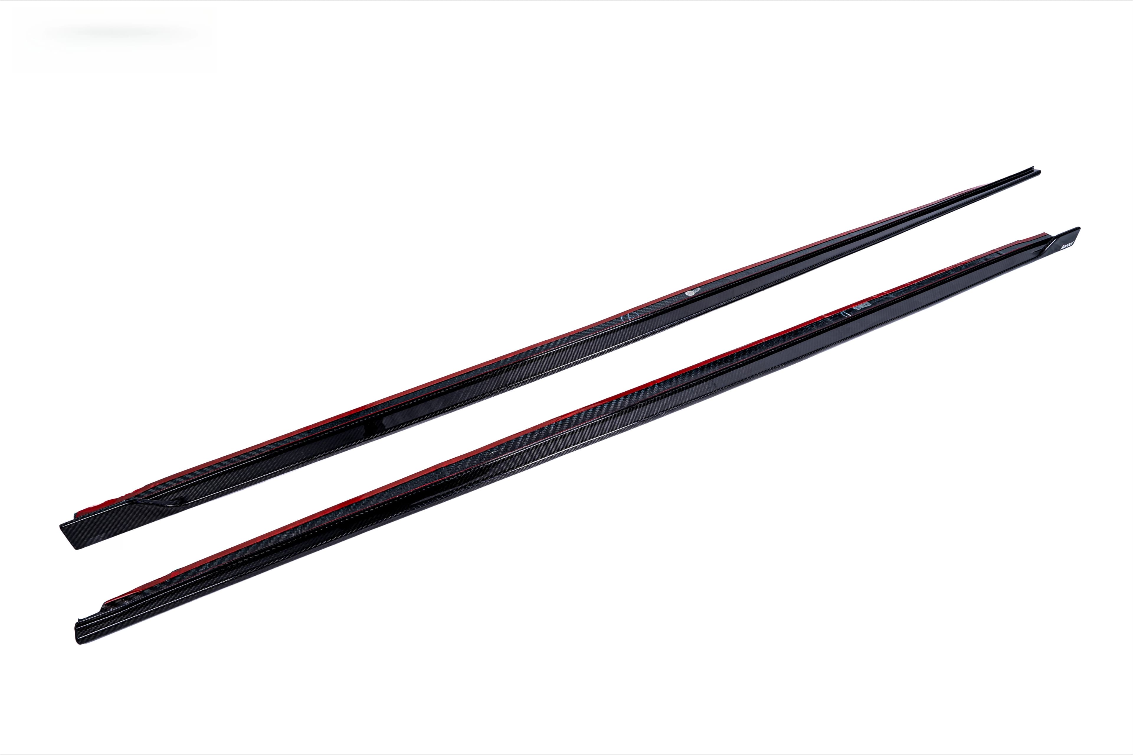 Minigonne laterali KARBEL in fibra di carbonio a secco stile KB nere per G30 520i 530i 535i 540i 550i M Sport 21~23