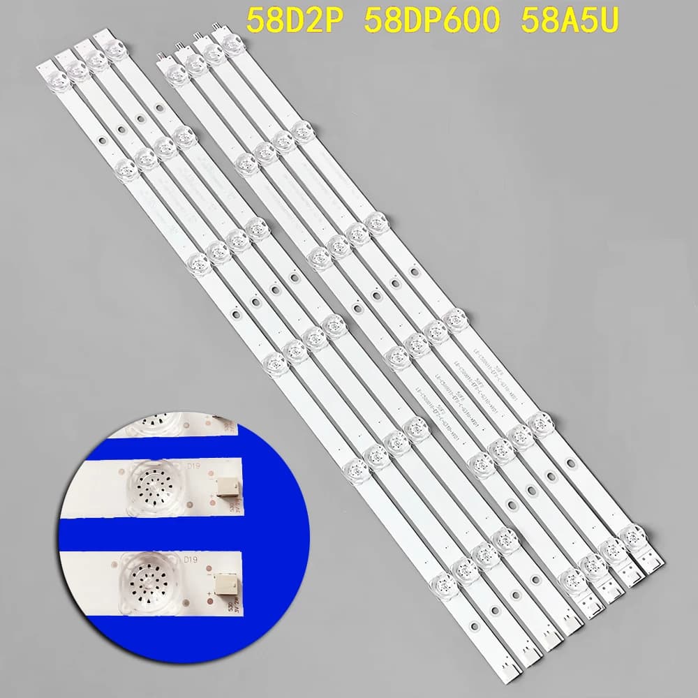 Strisce di retroilluminazione a LED 12LED per RNSMU5839 AW58B4K 58D2P 58F8 58DP600 LB-C580U18-EF8-R CHIQ 58 TV U58h7 U58G5500 U58G7N