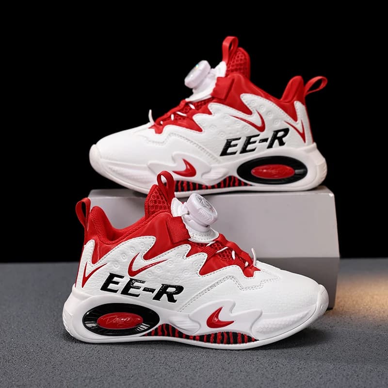 Scarpe da ginnastica per bambini Scarpe da basket casual per bambini Scarpe sportive alte con protezione alla caviglia per scarpe da ginnastica per ragazzi Sneaker in pelle PU