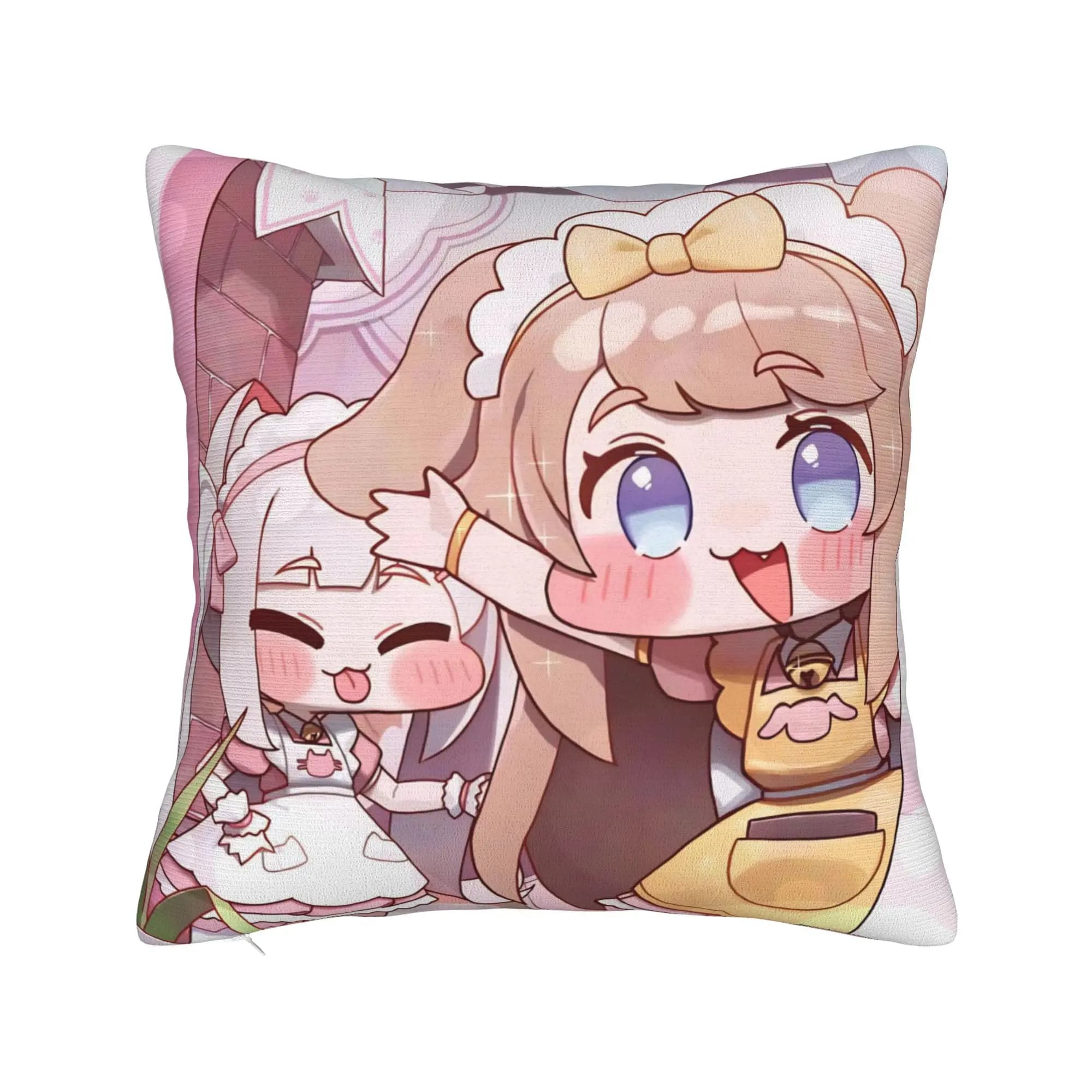 Fodera per cuscino decorativa Trickcal C-Chibi Go Games Merchandise, fodera per cuscino da soggiorno, quadrata, diverse misure