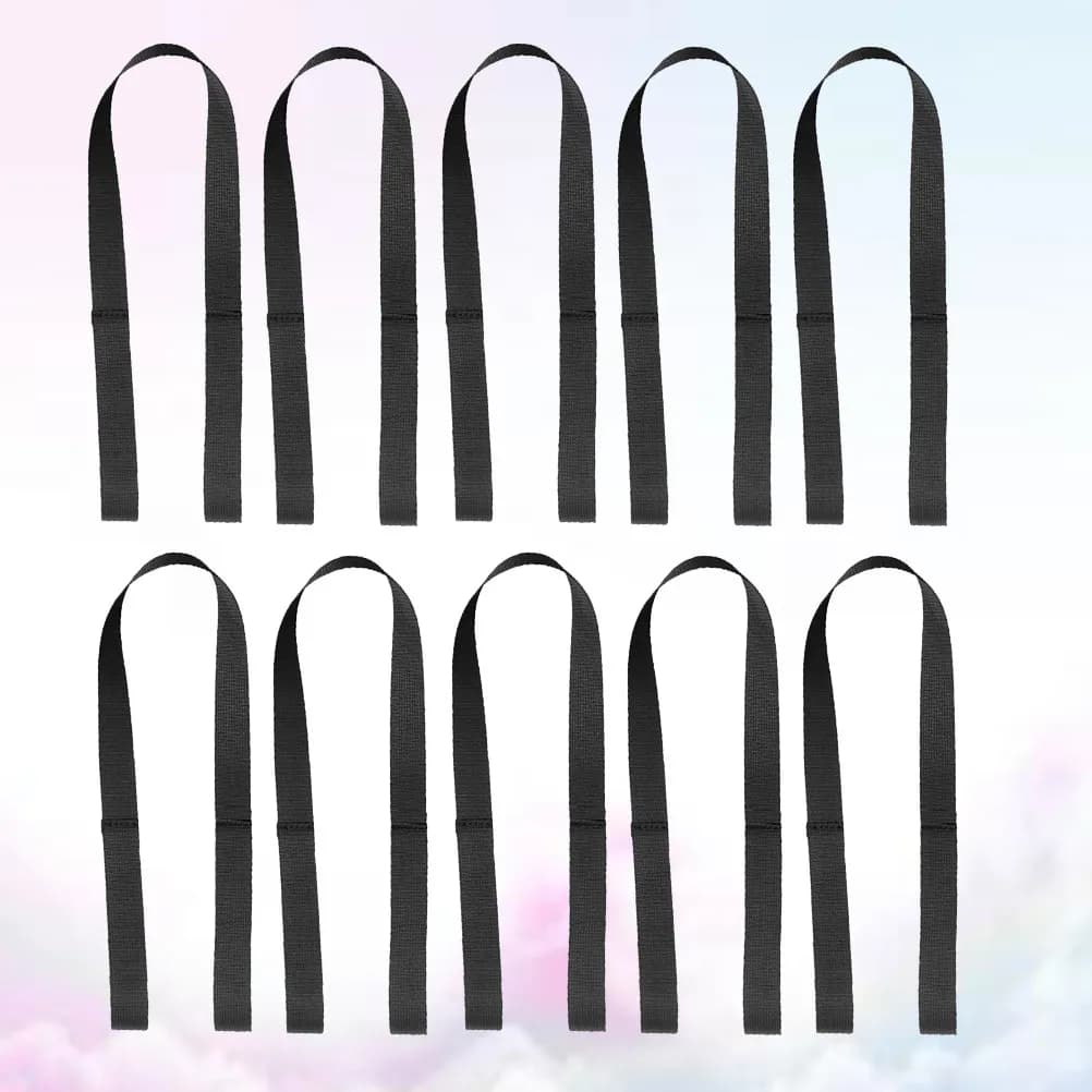 10pcs Ski Board Straps Black Heavy Duty Snowboard Shoulder Carrier Belt Adjustable Binding Tie For Skates Accessories