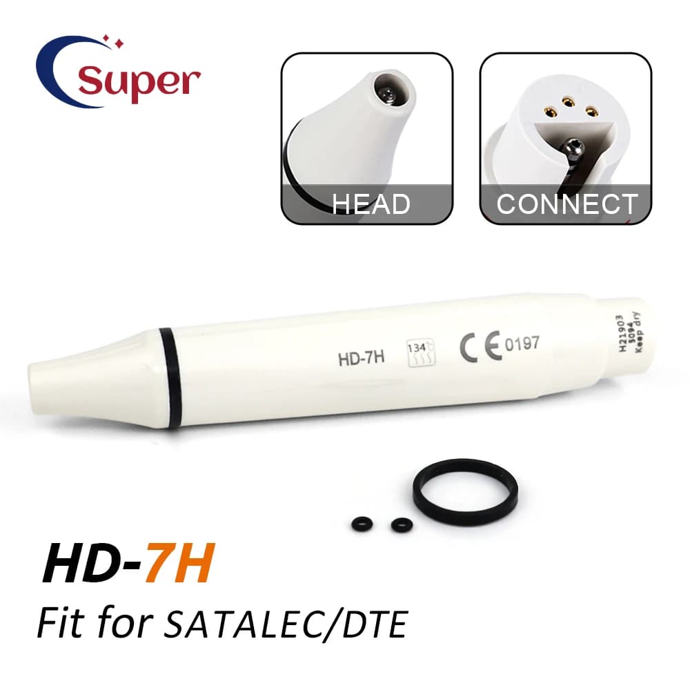 Manipolo per scaler ad ultrasuoni dentale HD-7H adatto per Satalec / DTE Scaler piezoelettrico ad ultrasuoni Pulizia dei denti Rimozione del calcolo dentale