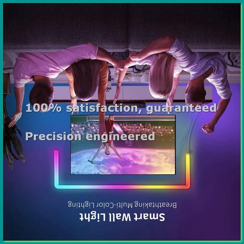 Luci da Parete RGB IC Glide Tuya WIFI, Striscia LED Sincronizzata con la Musica, Supporto Controllo App e Vocale, Spina EU - VVNB