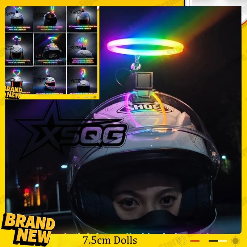 3D Helmet Accessories Decorative Light Customized Battery Powered For Motorcycle Night Riding Accessory Light Toys Gifts