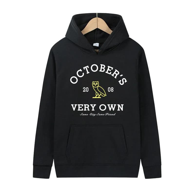 Felpa con cappuccio stampata alla moda di ottobre per donna, pullover ampio e alla moda da uomo, abbigliamento sportivo cool hip-hop casual da strada Harajuku