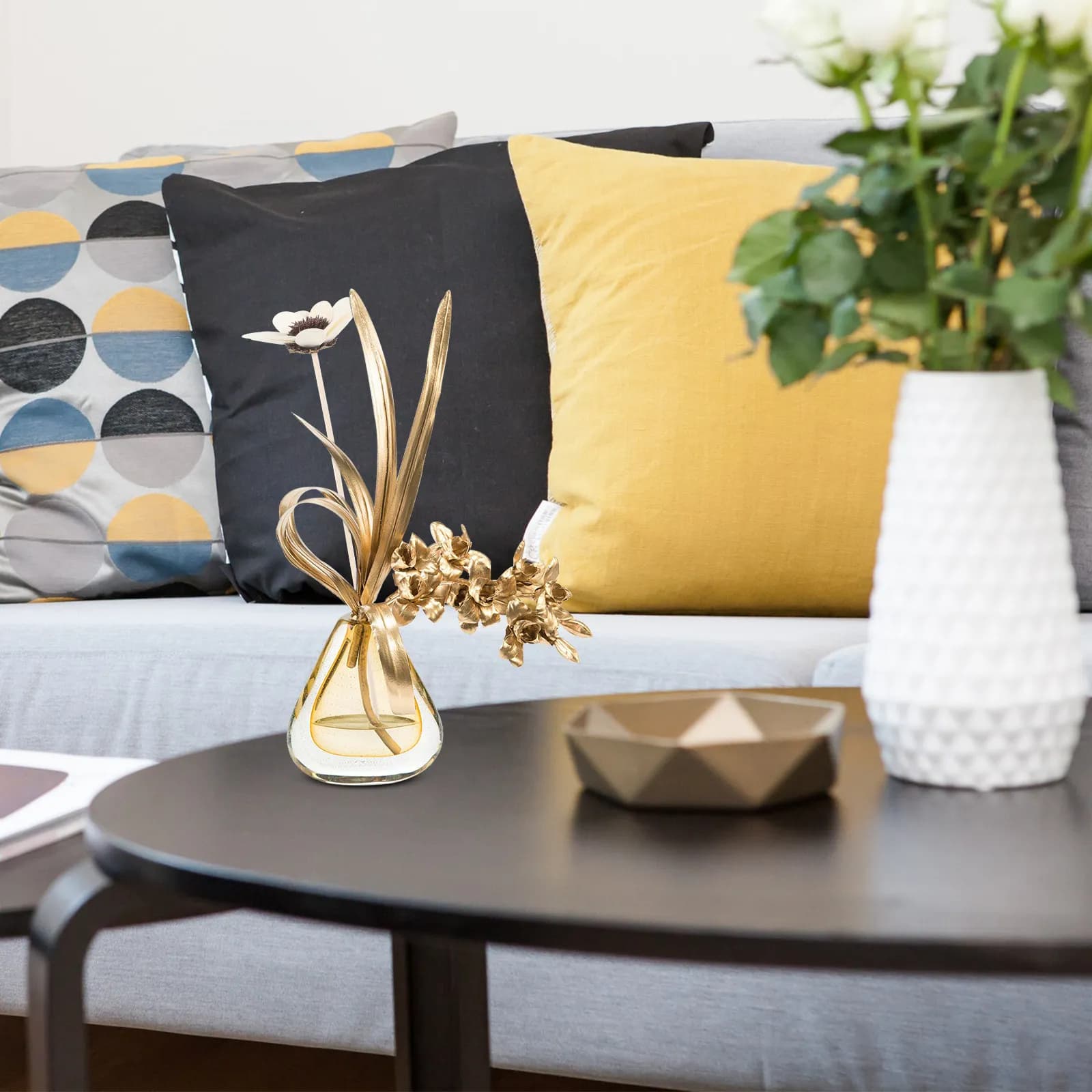 4 Pezzi Bastoncini Diffusori di Oli Essenziali a Forma di Fiore in Legno Secco, Ricambi per Diffusori di Aroma per Arredamento Casa e Forniture per Diffusori di Fragranze