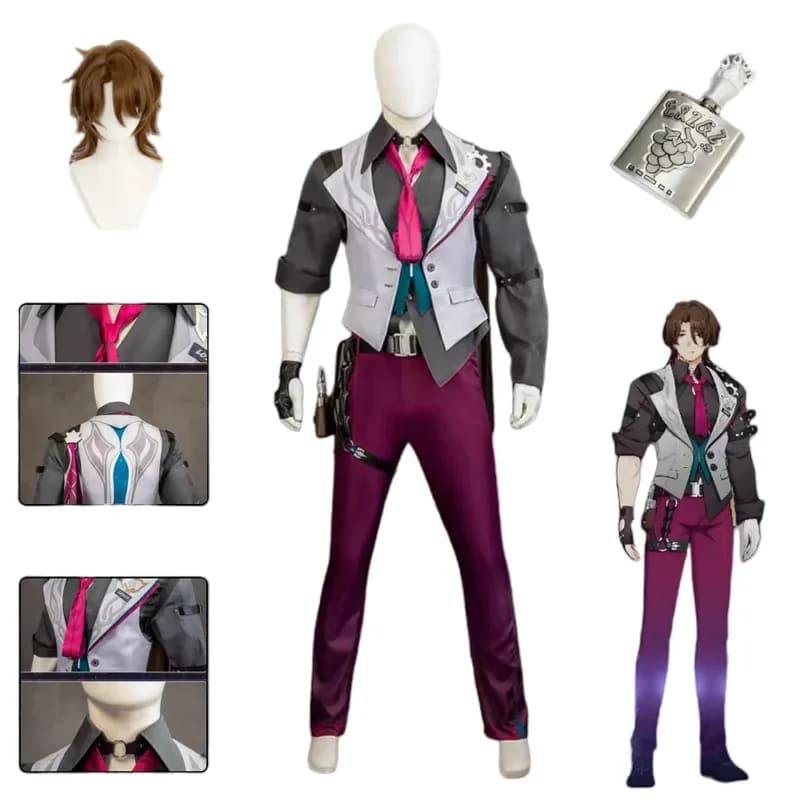 Honkai: Star Rail Gallagher Costume Cosplay Set di parrucche Gallagher Scarpe Cosplay Gallagher Set di costumi cosplay di Halloween