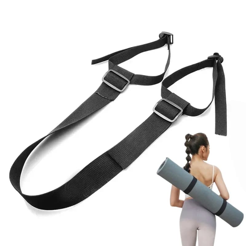 Cinghia per tappetino da yoga, cintura regolabile per il trasporto a spalla, per tappetino da yoga, sacco a pelo da campeggio, materasso da tenda, accessori, 1 pezzo