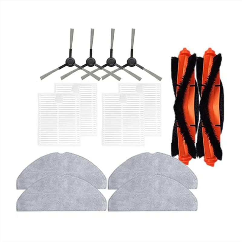Spazzola principale Spazzola laterale Filtro HEPA Panno per mop per Xiaomi S20 D106 E12 E10 B112 Parti di ricambio per aspirapolvere