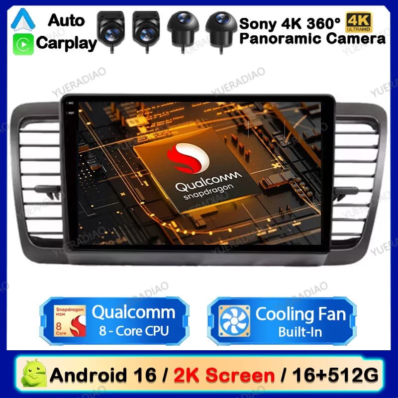 Android 15 Autoradio Per Subaru Outback 3 Legacy 4 2003 - 2009 Multimedia Stereo Video Player NAVI GPS 4G WIFI Carplay Auto QLED