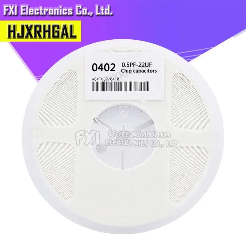 1 bobina di 0402 50V SMD Spessore di Pellicola hjxrhgal Chip Multistrato Condensatore Ceramico 0.5pF-10uF 10NF 100NF 1UF 2.2UF 4.7UF 10UF 1PF 6PF