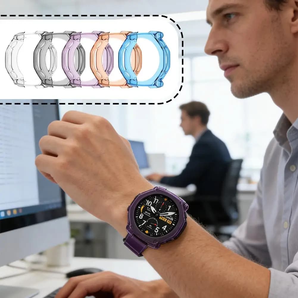 Custodia Protettiva Robusta in TPU per Smartwatch Amazfit T-Rex Ultra 2 - Protezione Completa a 4 Angoli Anti-Graffio e Anti-Usura
