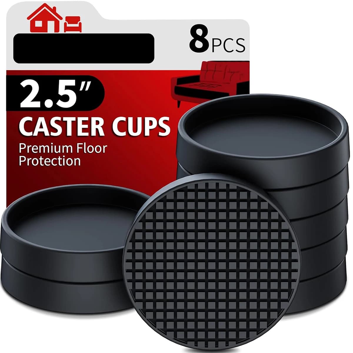 4/8PCS fodere protettive per pavimenti per gambe per sedie 2.5 "cuscinetti per mobili in gomma protezioni per mobili tappi per piedi senza graffi ridurre il rumore