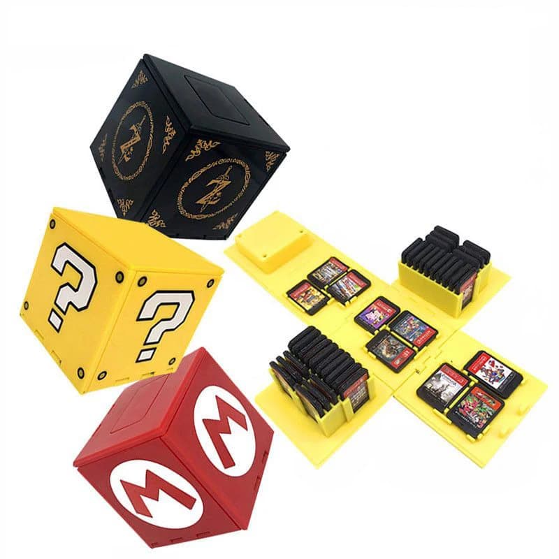 Custodia per giochi compatibile con Nintendo Switch-Protezione scheda videogiochi scatola di immagazzinaggio portatile con guscio rigido slot da 16 bit/41 bit