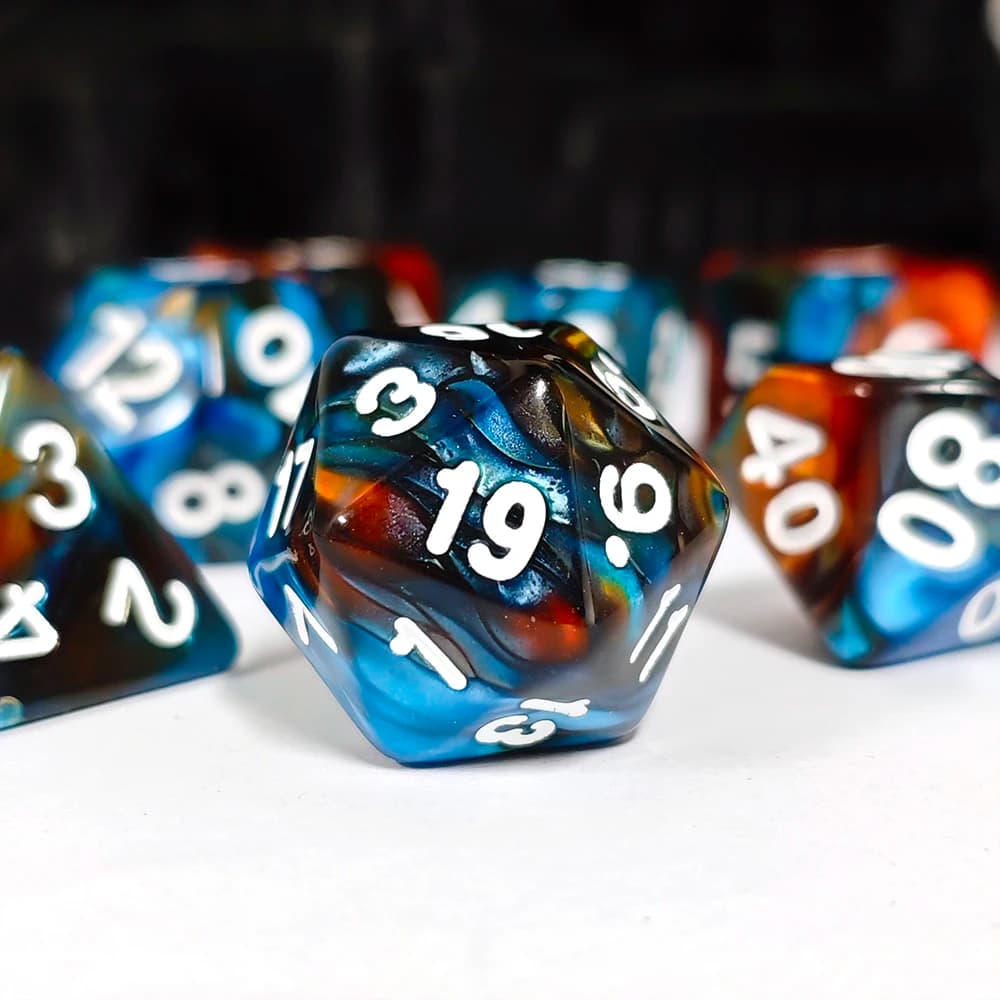 Set di 7 Dadi Colorati Personalizzati per DND, Giochi da Tavolo, Dungeons and Dragons, Giochi di Ruolo e Giochi da Casa