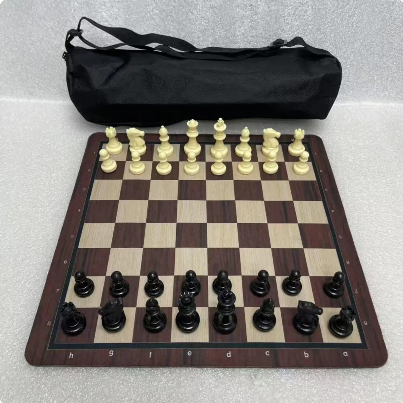 Chess Board Game Lightweight Travel Set Advanced PE Mat for School Tournament and Home Play
