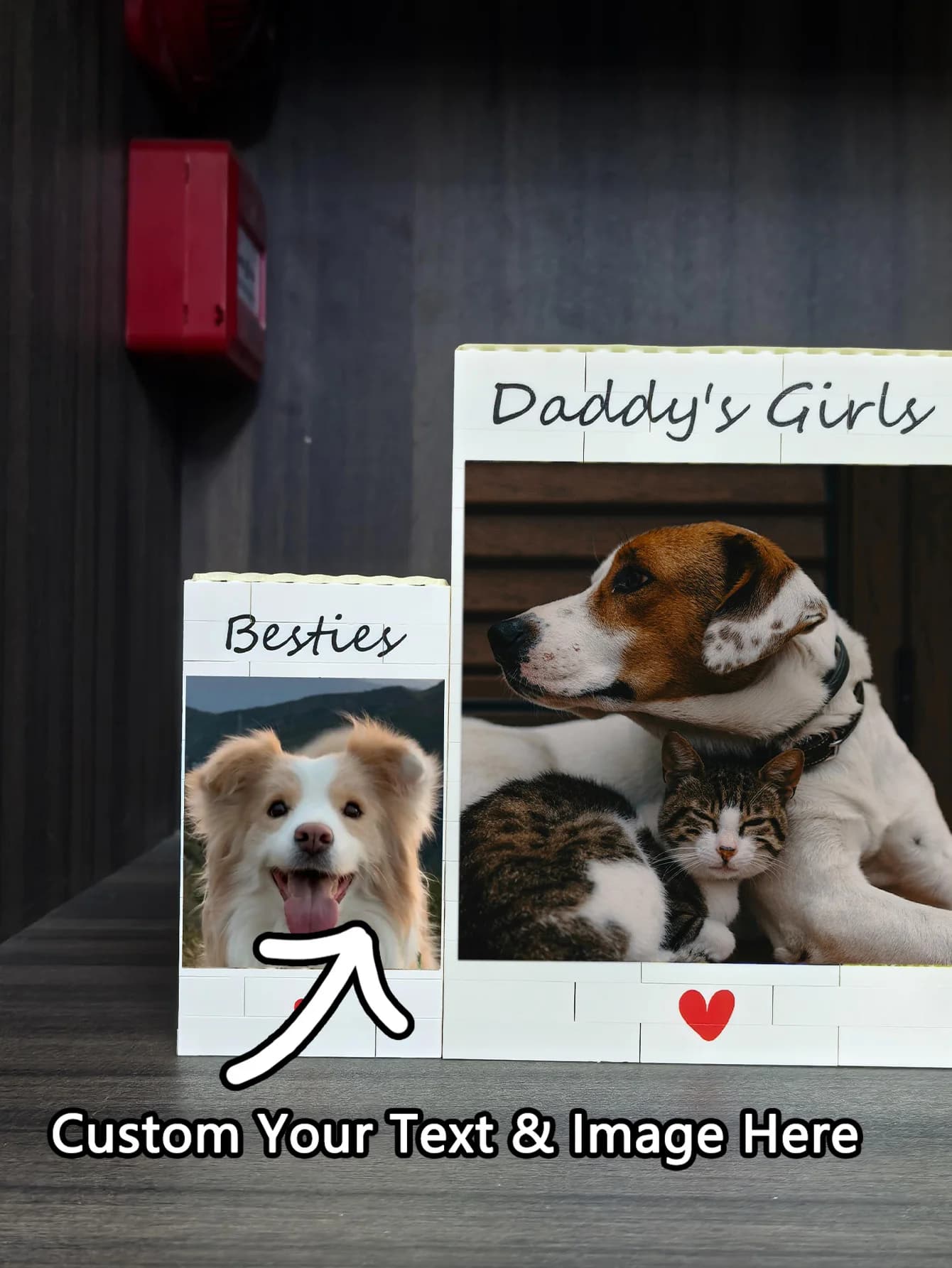 1PC Custom Pet Building Blocks - Personalized PMMA DIY Blocks with Name Custom, Creative Laser Engraved Unique Gift for Pet Love