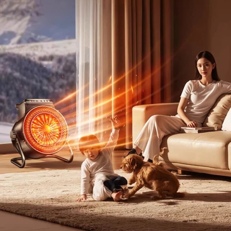 Riscaldatori portatili Riscaldatore elettrico 2000W Ventilatore d'aria calda Ventola per radiatore regolabile per ufficio Scaldavivande domestico Bassa efficienza energetica